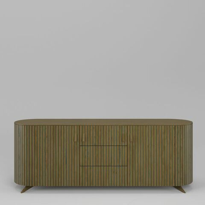Комод 2 двери 3 ящика Эклипс (натуральный дуб с патиной), 195x76x46 см