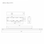 Доводчик НОРА-М 830 Slider (от 25 до 80 кг) (белый) морозостойкий со скользящей тягой