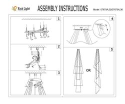 Kink Light 07675A,36 Подвес Амия латунь Led 175W