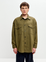 Рубашка унисекс джинсовая хаки
