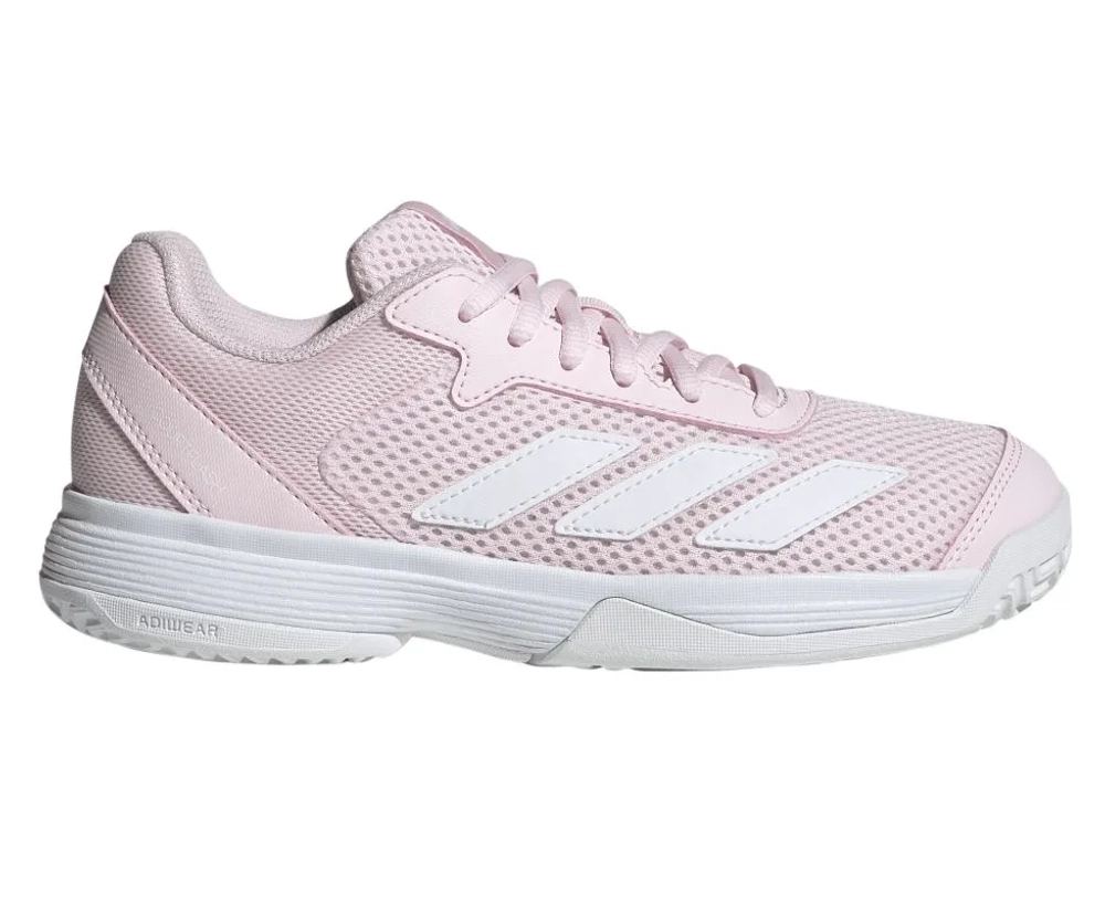 Детские Кроссовки теннисные  Adidas Courtflash K - distilled pink/cloud white/cloud white