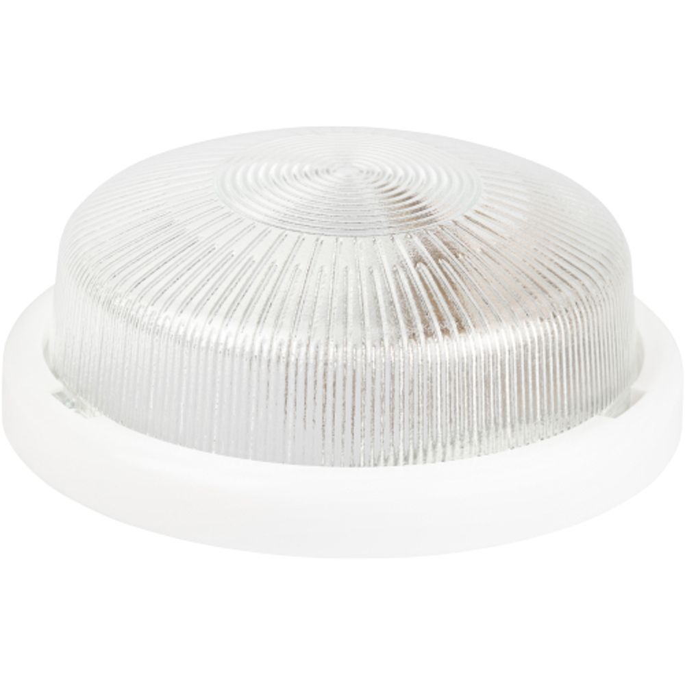 Светильник ЭРА НБО 05-100-001 с ободком Рондо пластик/стекло IP44 E27 max 100Вт круглый белый