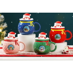 Кружка керамическая 400мл «Новогодние вкусняшки» с крышкой