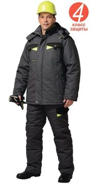 Костюм зимний "Сириус-Ховард" брюки (серый/черный)