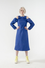 Джинсовое платье со съемными рукавами PEOPLE