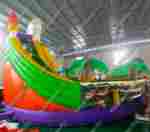 Коммерческий надувной батут "Сказочный домик" 7*6*4,5 м