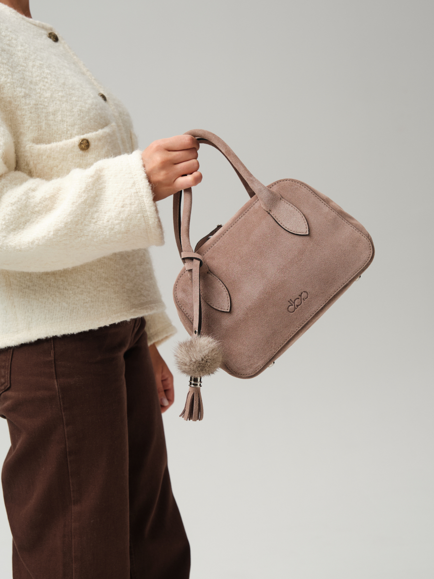 Замшевая сумка Polly DBR 31348 капучино