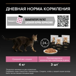 Pro plan 85 г пауч влажный  корм для взрослых кошек с чувствительным пищеварением или особыми предпочтениями в еде, с индейкой в соусе