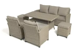 "Мэдисон" обеденная группа из искусственного ротанга, цвет соломенный