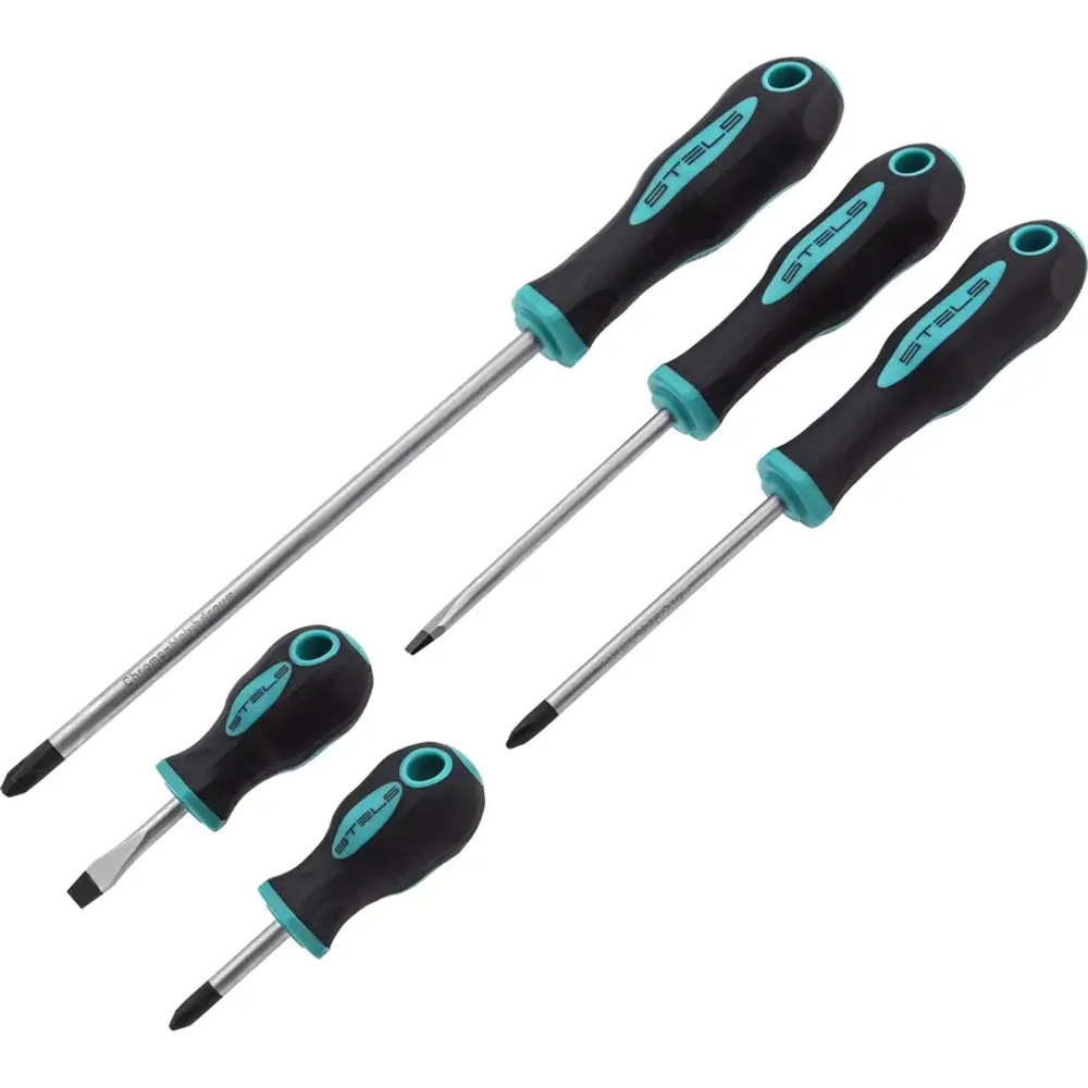 Набор инструментов, 1/2", 1/4", CrV, 76 предм.// STELS 14104