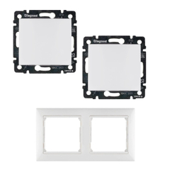 Legrand выключатель 4406 с рамкой 2 белый