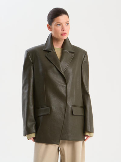 Полупальто из экокожи