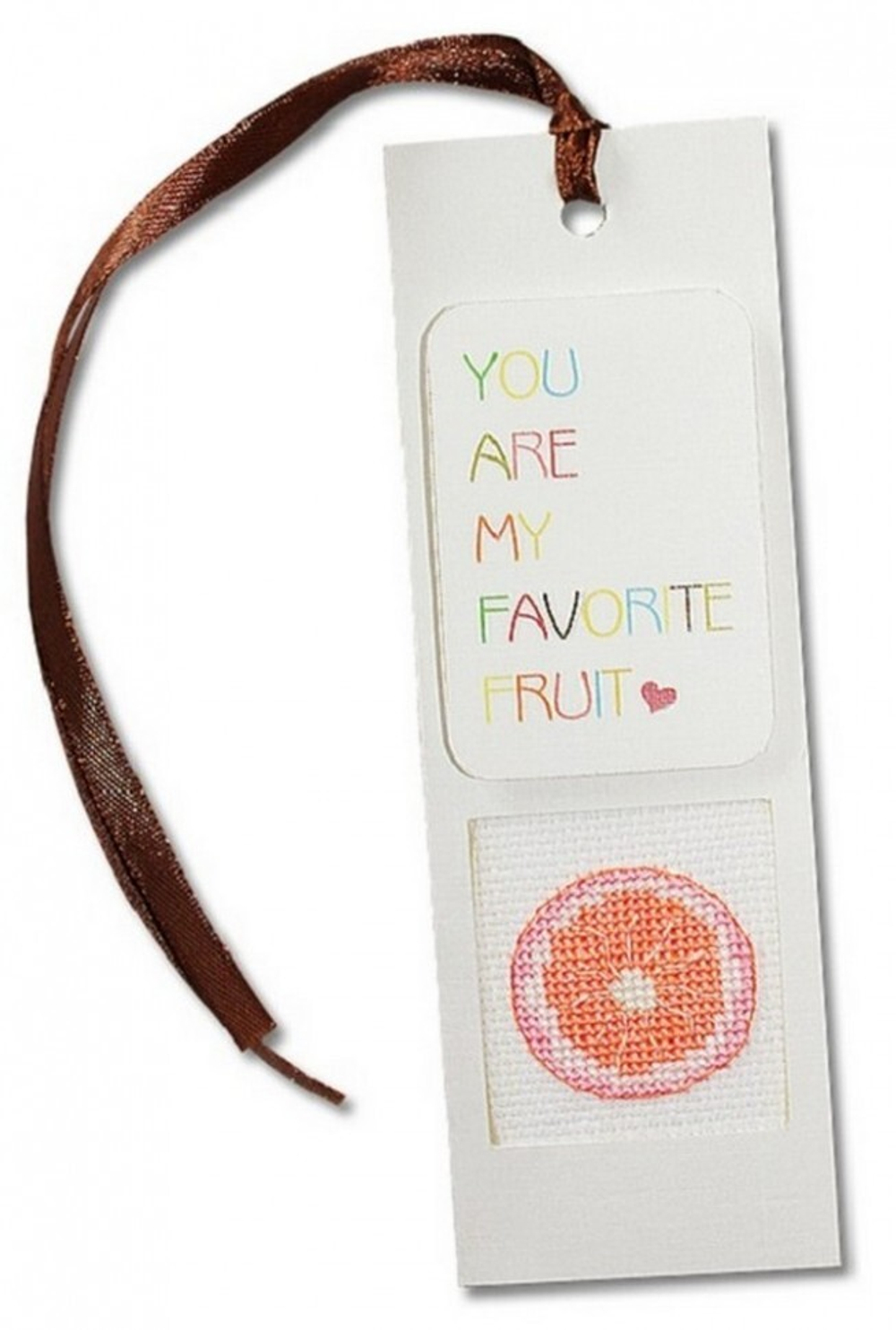 Набор для изготовления закладки с вышитым элементом "Favorite Fruit", 5,5 х 15 см (10013030/220118/0