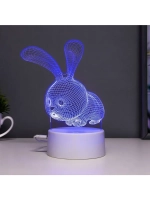 Светильник сенсорный «Кролик» LED 7 цветов USB/от батареек б