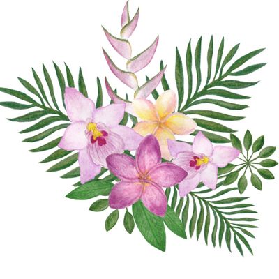 Tropical bouquet pink