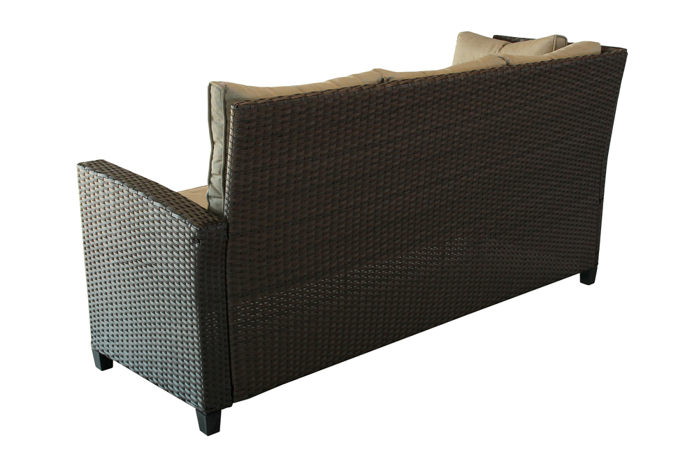 Набор мебели Версаль ПРЕМИУМ-2 арт.SFS019 коричневый, бежевый 4 уп.(ротанг коричневый, подушки бежевые) "Garden story"