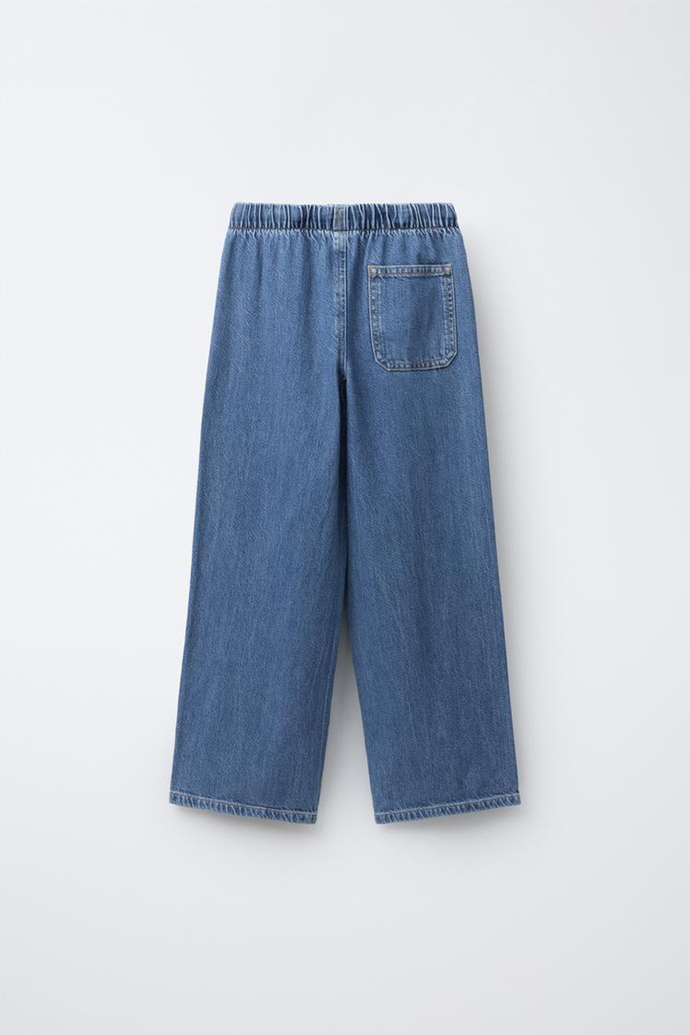 ZARA ДЖИНСЫ WIDE LEG СО ШНУРКАМИ, СИНИЙ