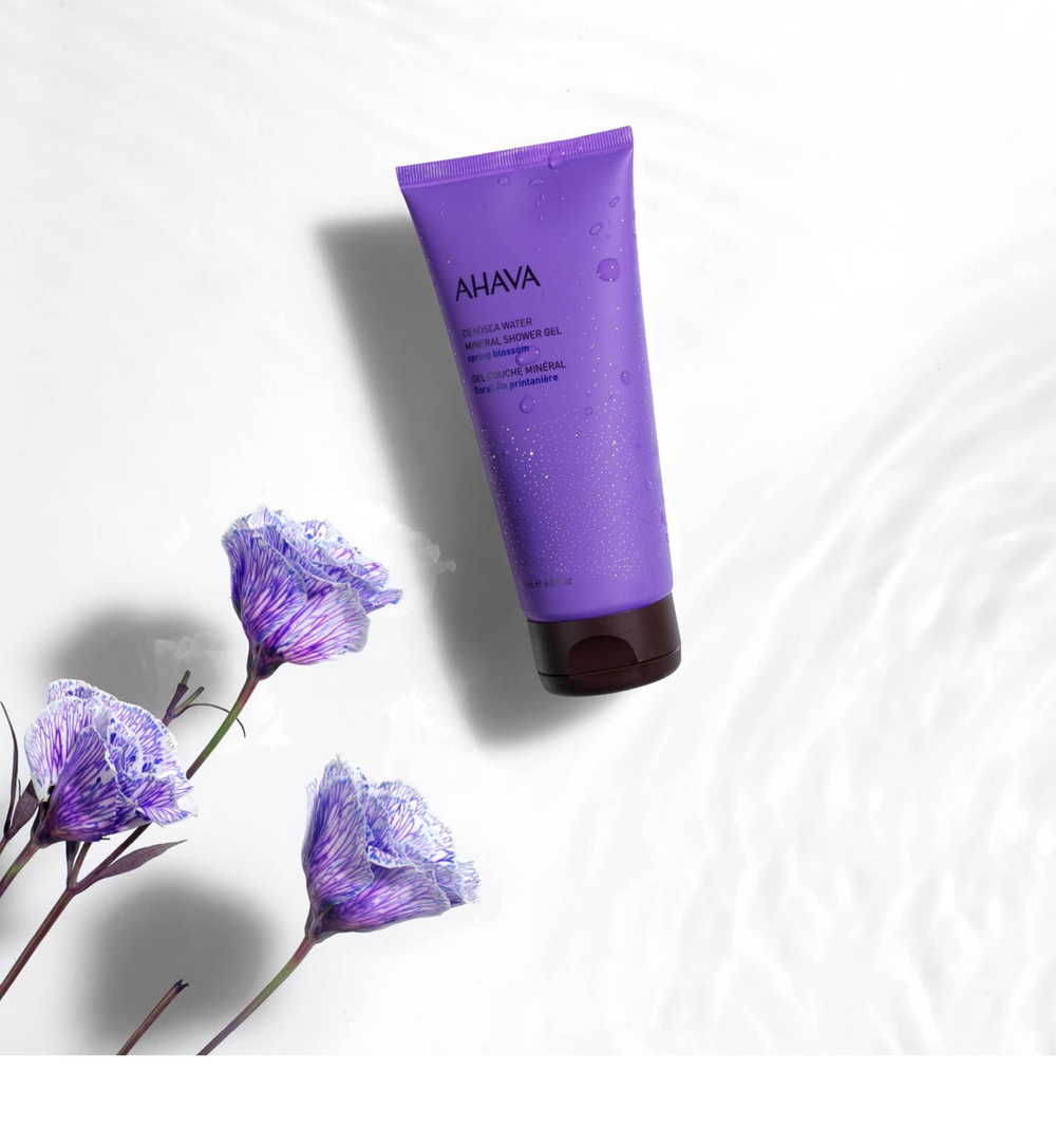 AHAVA Dead Sea Water Spring Blossom - минеральный гель для душа /   200  ml  / GTIN 697045159635