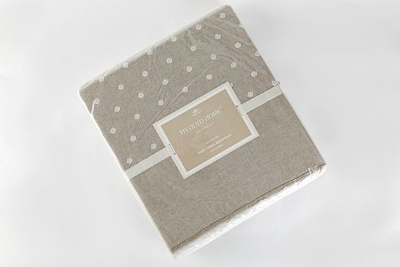 Покрывало пике (ПВХ) OLINDA бежевыйTIVOLYO HOME Турция