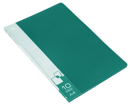 Папка файл А4 10лист 0,60мм зелёная
