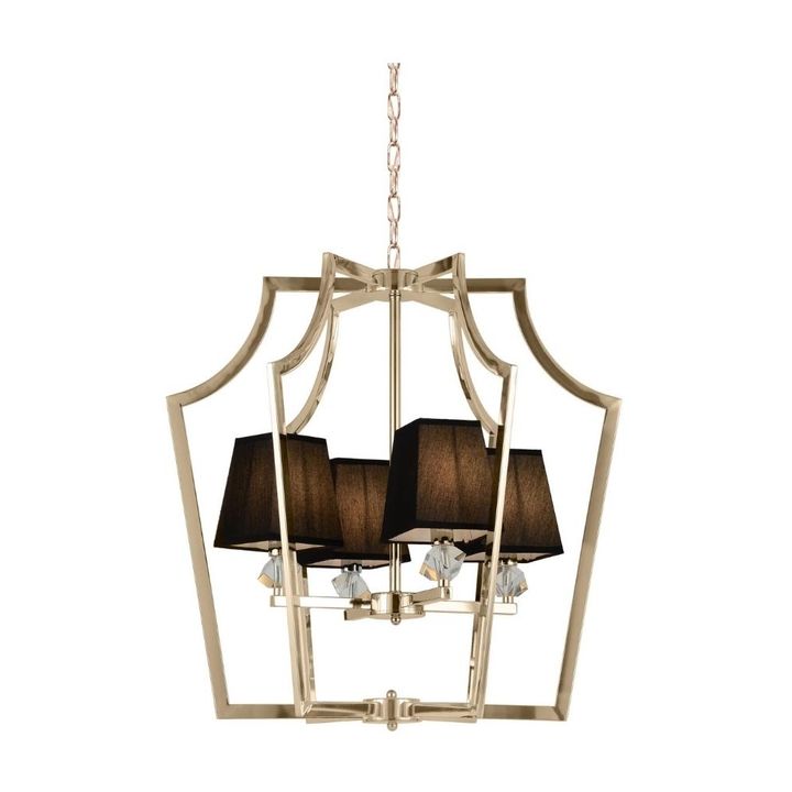 Подвесная люстра Lumina Deco Montero LDP 1249-4 GD+BK