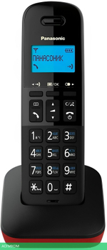 Радиотелефон DECT Panasonic KX-TGB610RUR черный/красный