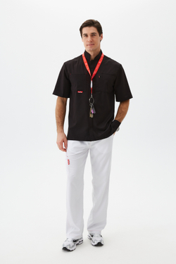 Топ медицинский унисекс Хэритаж, черный