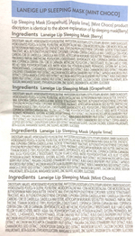 Laneige lip sleeping mask mini kit - Набор ночных масок для губ