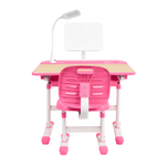 Комплект растущей детской мебели Fundesk Cura парта + стул + выдвижной ящик + подставка + лампа