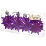 Ёлочные игрушки «Таинственное очарование» Звезда остроконечная 6 см (набор 4 шт), фиолетовый