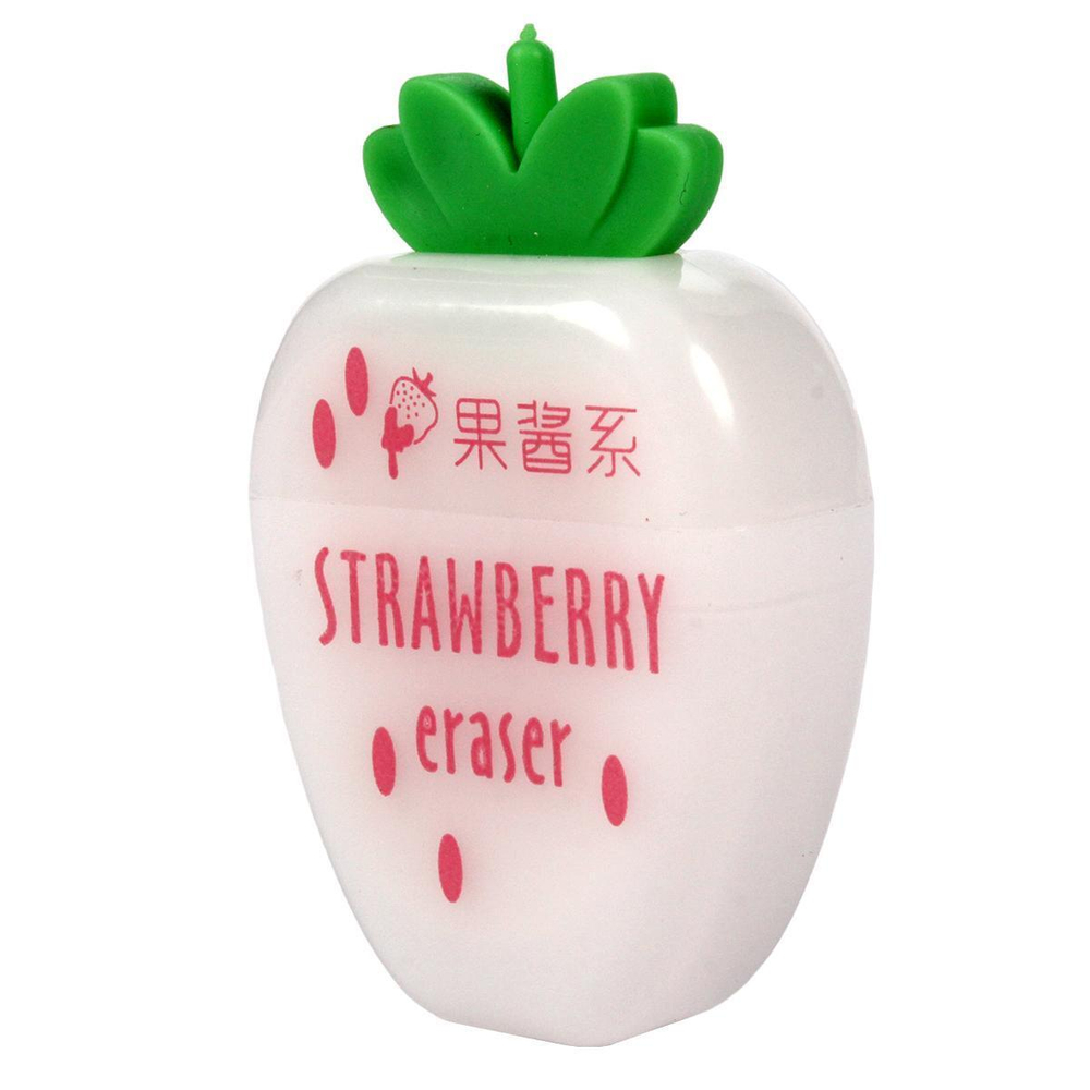 Ластик "Клубника" в пластиковом держателе 4*3,581,5 см, 3 вида микс, С-30627