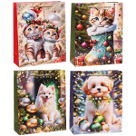 Пакет подарочный «Милые животные» 26*32*10 см, микс