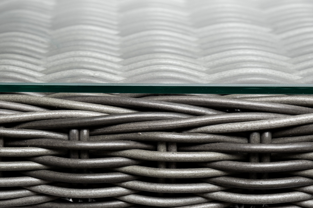 "Амароне" обеденная группа из искусственного ротанга на 6 персон, цвет графит