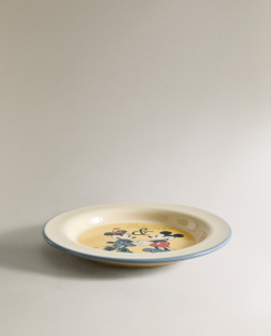 Zara Home тарелка из каменной керамики, цвет разноцветный, 20 см