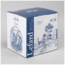 ЧАЙНЫЙ НАБОР LEFARD "NOVEL" НА МЕТАЛЛ. ПОДСТАВКЕ НА 4 ПЕР. 8 ПР. 220 МЛ (КОР=6НАБ.)