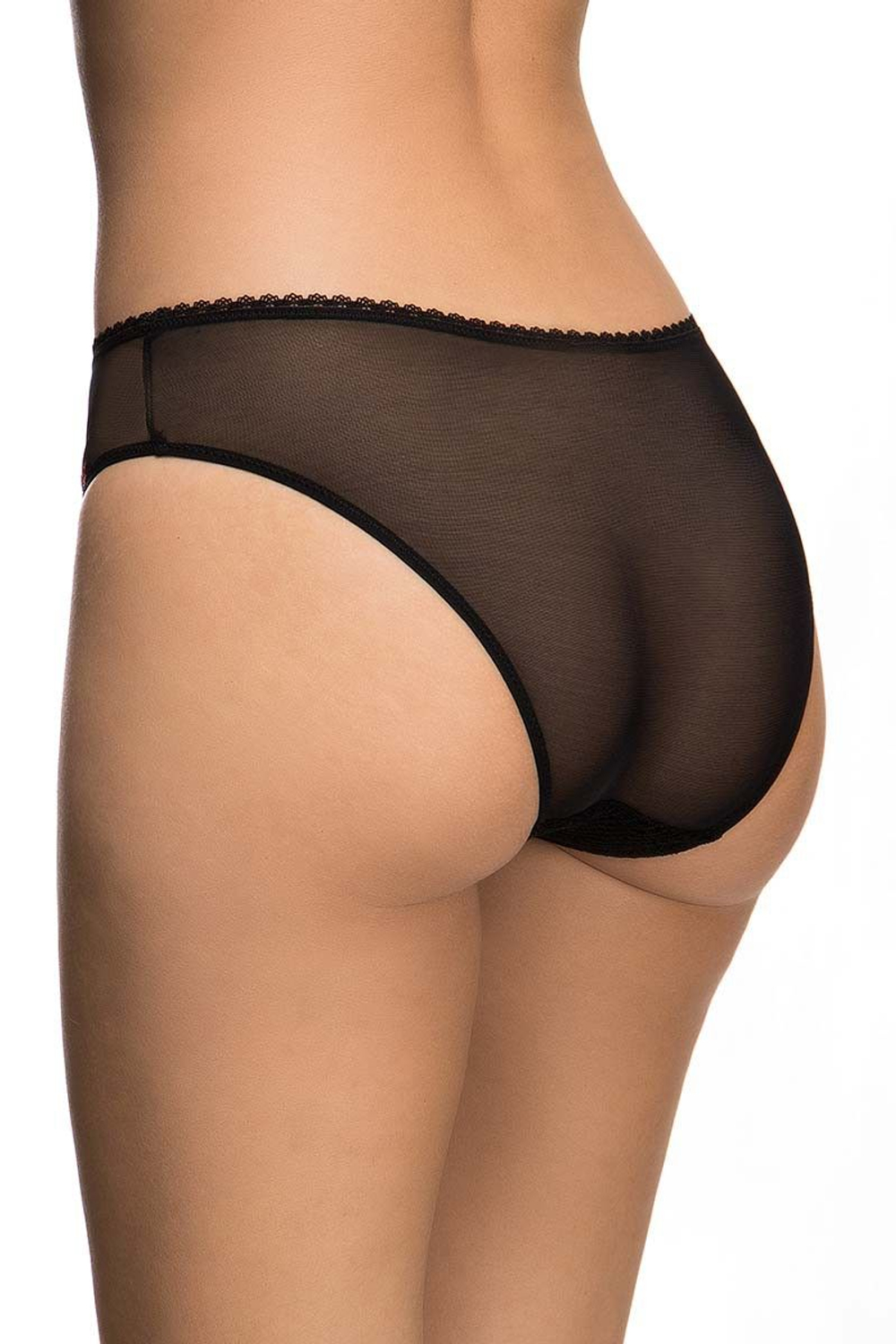 Трусы-слипы Ashley с цветочной вышивкой (Размер: 48) (Цвет: черный)