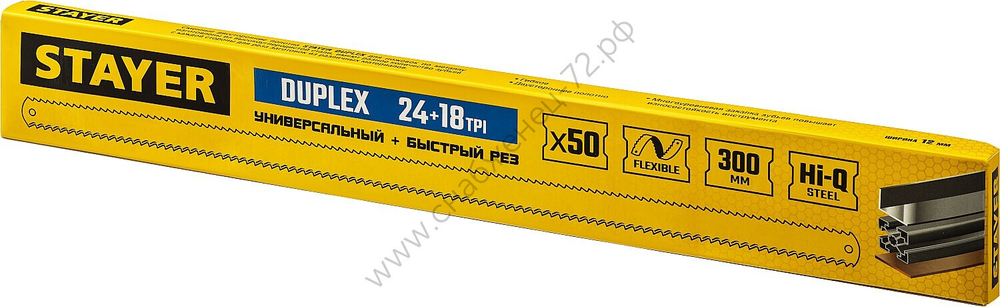 STAYER Duplex 24+18 TPI, 12х300 мм, 1шт, коробка 50 шт, Двустороннее полотно по металлу (1589-02)