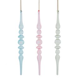 GAEM Украшение новогоднее "Фигурная сосулька", L3 W3 H30 см, 3в.