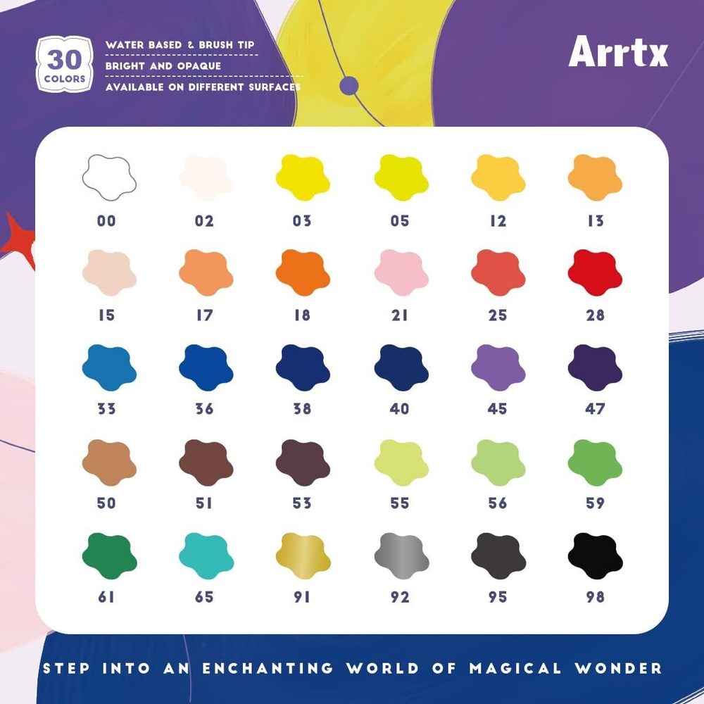 Arrtx акриловые маркеры, 30 шт, Base 30B