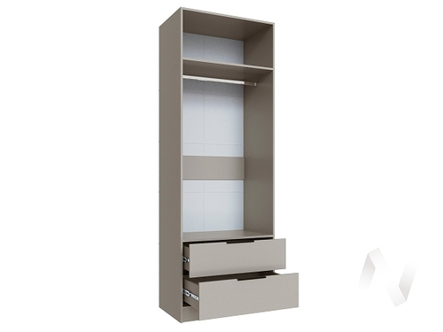 Шкаф Мадрид 0;8 с 2 ящ. с зеркалом (кашемир)