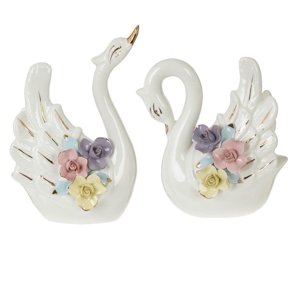 GAEM Набор из 2-х фигурок декоративных "Лебедь", L12 W6 H19 см