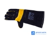 Перчатки пескоструйщика (кожа), черно-желтые арт. EXT black/yellow