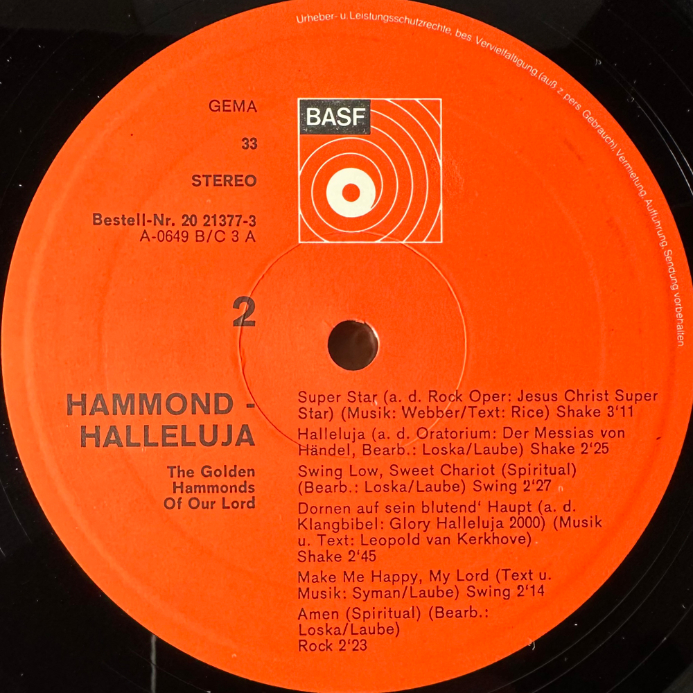 The Golden Hammonds Of Our Lord – Hammond Halleluja (Германия 1972г.)