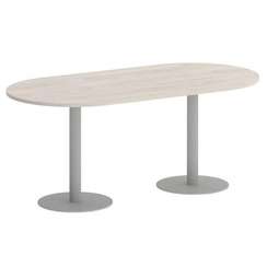 Onix Direct Стол овальный O.SPRG-3 Денвер Светлый/Металл Серый 1800*900*750