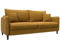 Диван прямой Лига-064 НПБ ВЕЛЮР BRUT 10 желтый