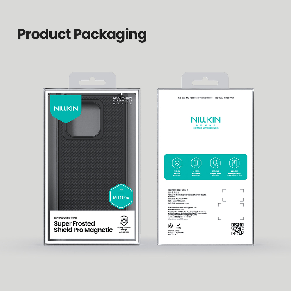 Чехол от Nillkin c поддержкой зарядки MagSafe для Xiaomi 14T Pro, серия Super Frosted Shield Pro Magnetic Case