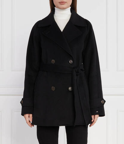 Хлопковое пальто Tommy Hilfiger - черный(WW0WW39408)