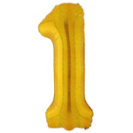 Шар фольгированный Цифра 1 101 см (Золотой)