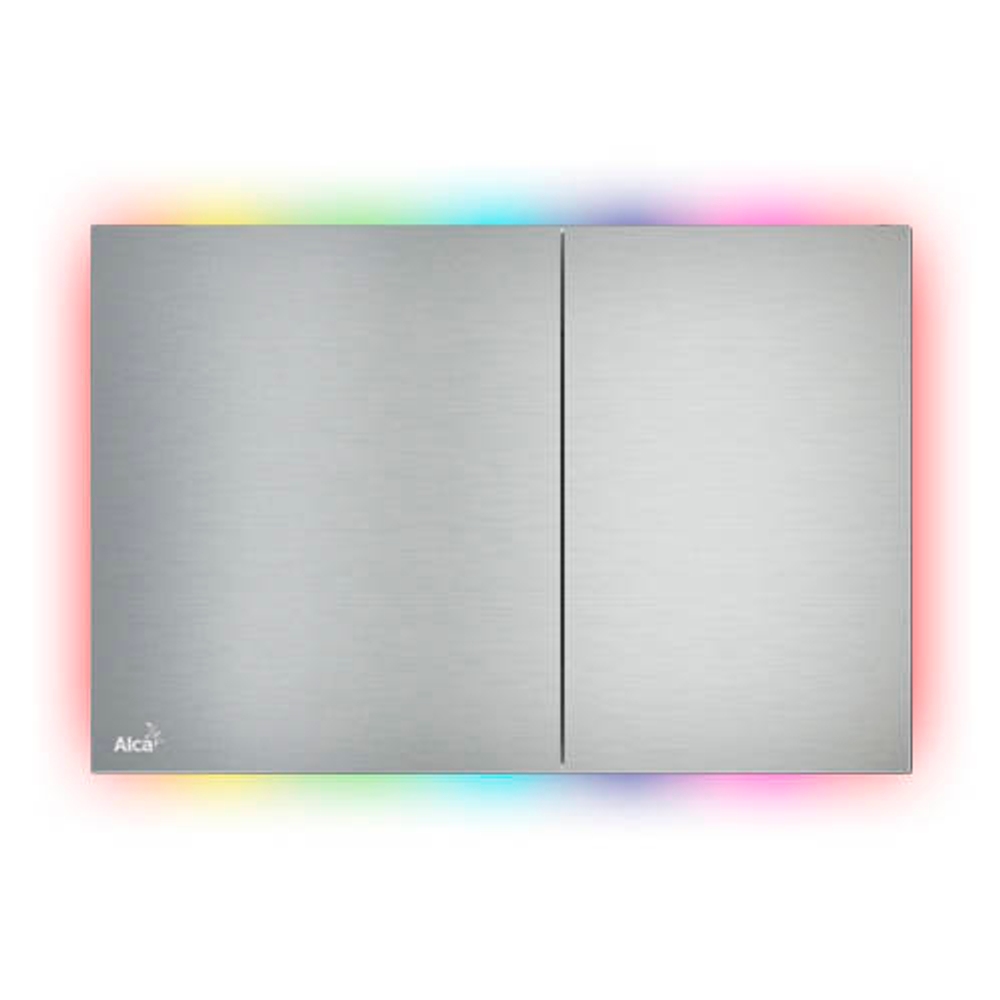 Кнопки смыва AlcaPlast FLAT ALUNOX-ILLUMINATED с подсветкой металл-матовый, цвет радуга