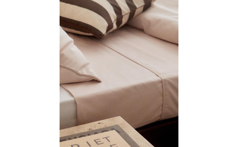 Простыня Zara Home перкаль, хлопок 100%, однотонный, 0132/089